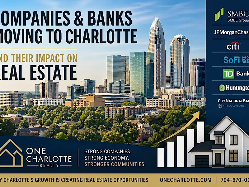 Banks and Companies moving to Charlotte and the Real Estate Impact - One Charlotte Realty