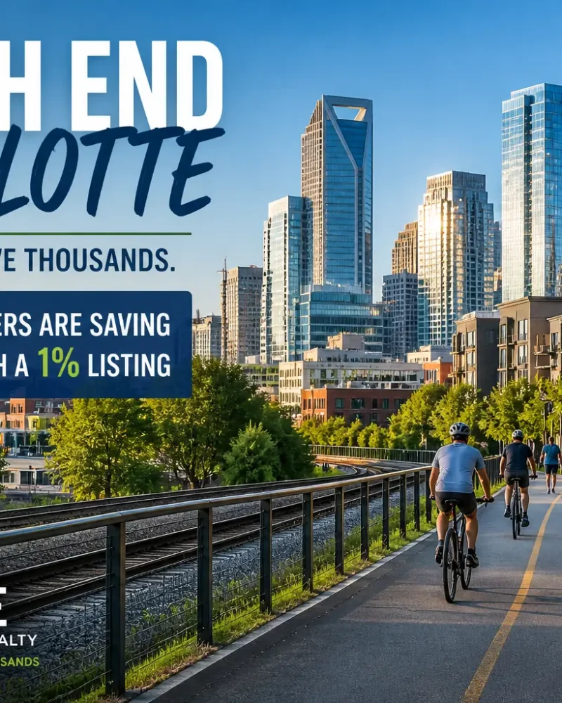 Sellers: Sell your Southend, Charlotte Home for 1% listing commission