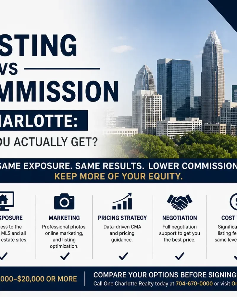 1% commission realty Charlotte NC