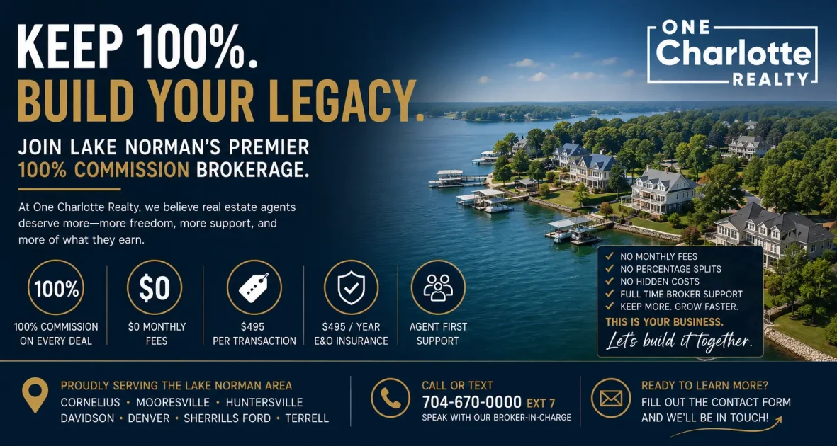 Lake Norman 100% Commission Realty