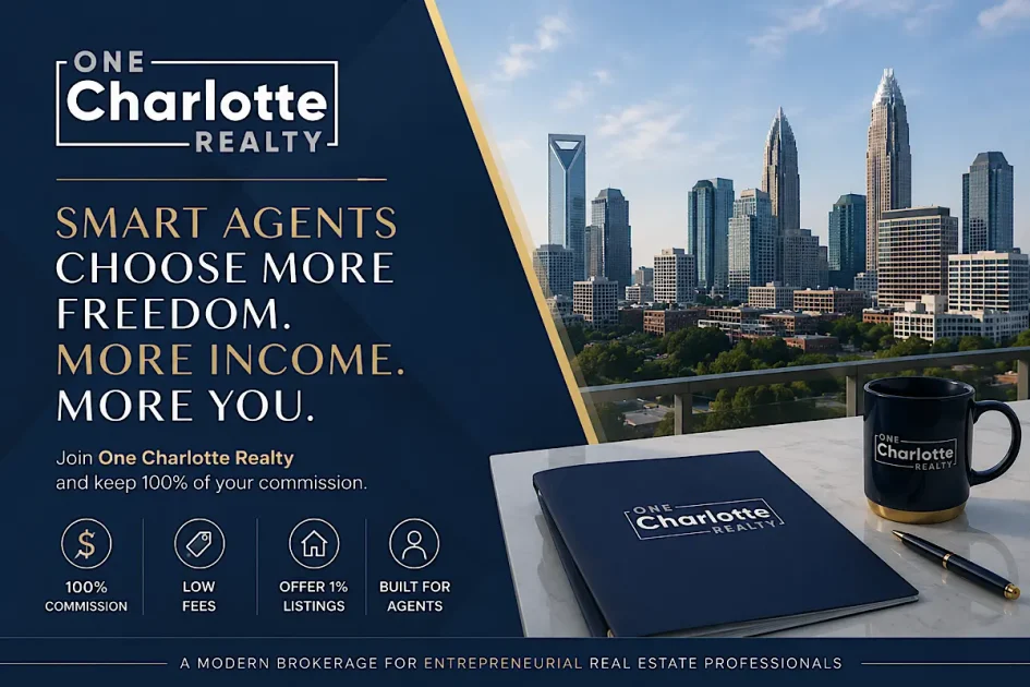 Why smart Charlotte Realtors are moving to 100% Commission brokerage, One Charlotte Realty